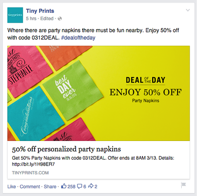 Example hashtag post facebook tips