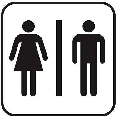Male Female universal pictograph restroom