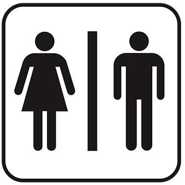 Male Female universal pictograph restroom