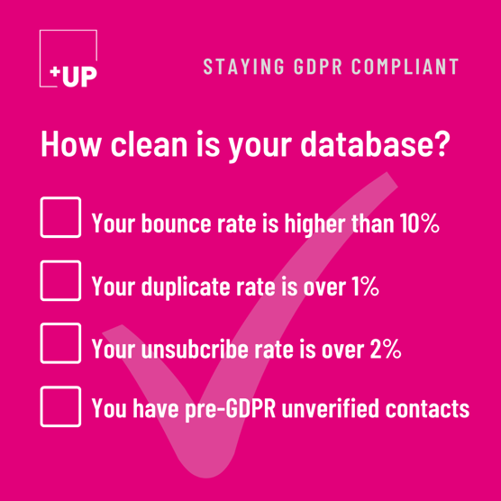 UP Blog GDPR Database Cleanse