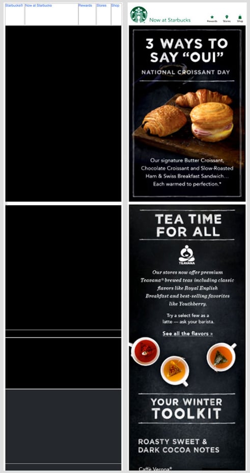 Image from Starbucks email with no alt tags