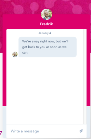chat bot from Hubspot UP