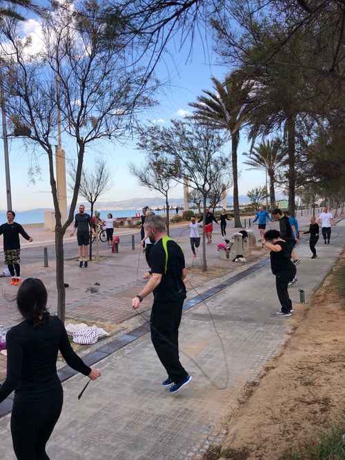 jump rope in Mallorca UP Meeting