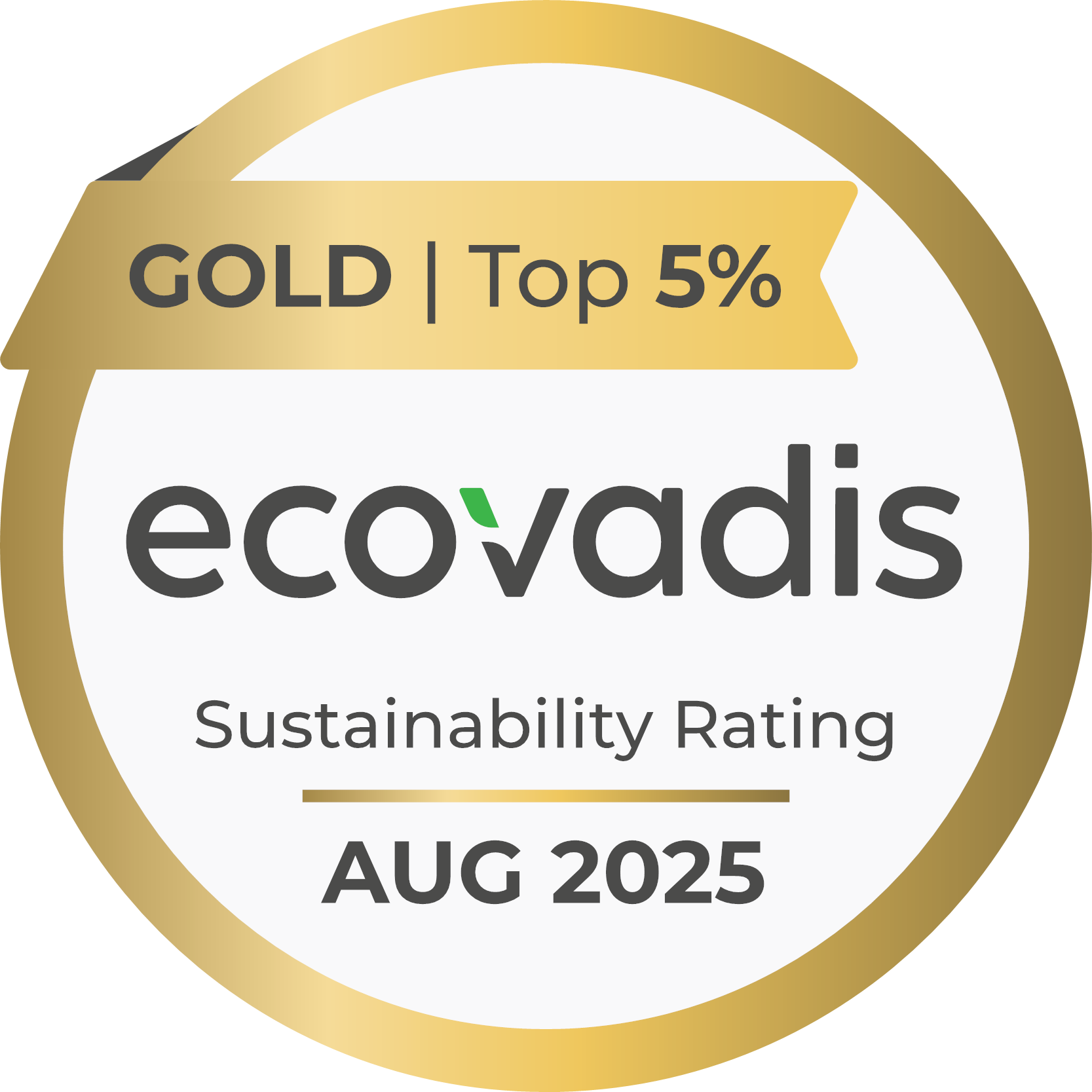 2025 ECOVADIS GOLD RATING_ UP THERE, EVERYWHERE