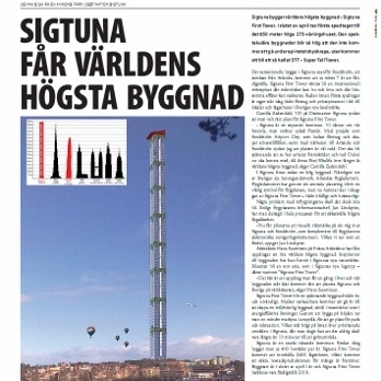 Sigtuna world's tallest building ad